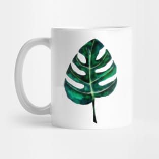 Green Monstera Leaf Mug